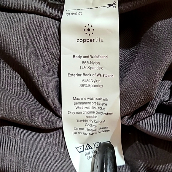 Copperlife Women's workout shorts, back support, slate gray, Large - Picture 7 of 8